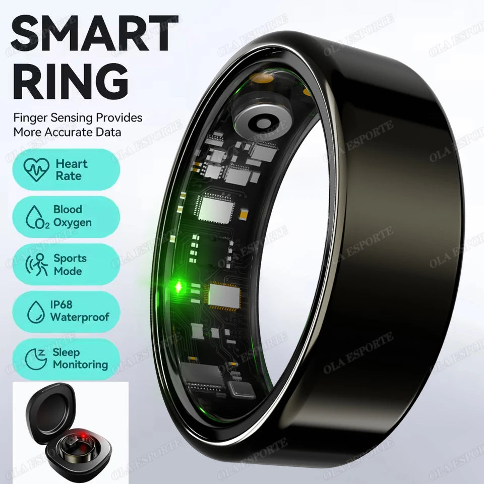 Smart Health Ring – Heart Rate, Sleep & Blood Oxygen Monitor