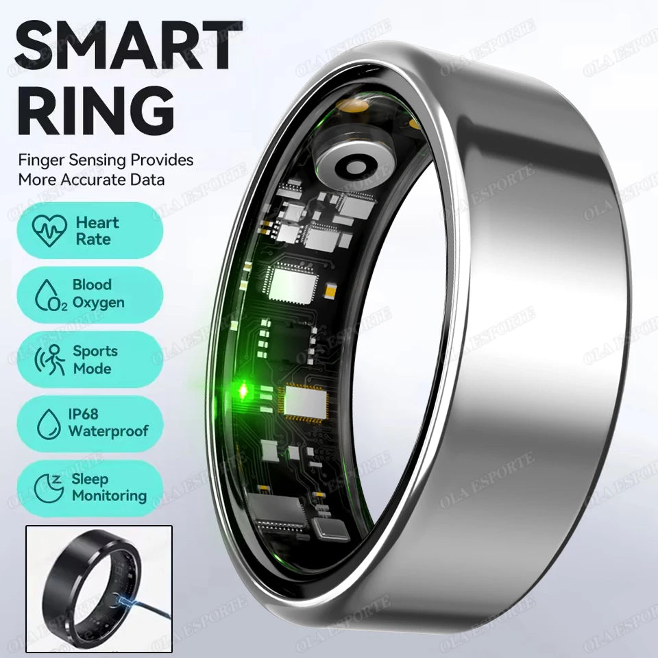 Smart Health Ring – Heart Rate, Sleep & Blood Oxygen Monitor