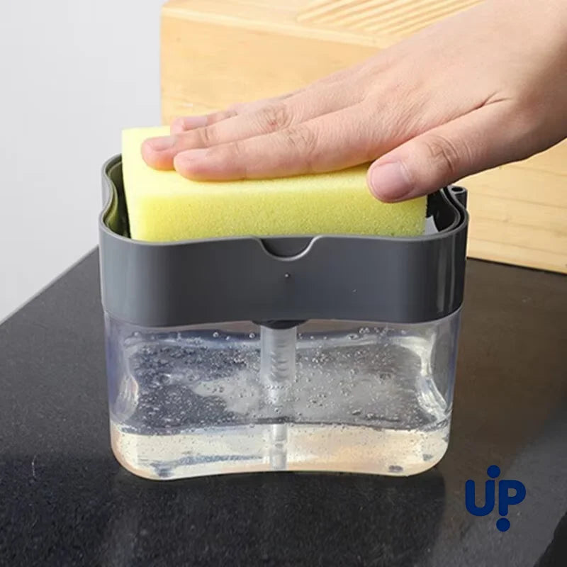 Soap Dispenser with Sponge Holder for Kitchen
