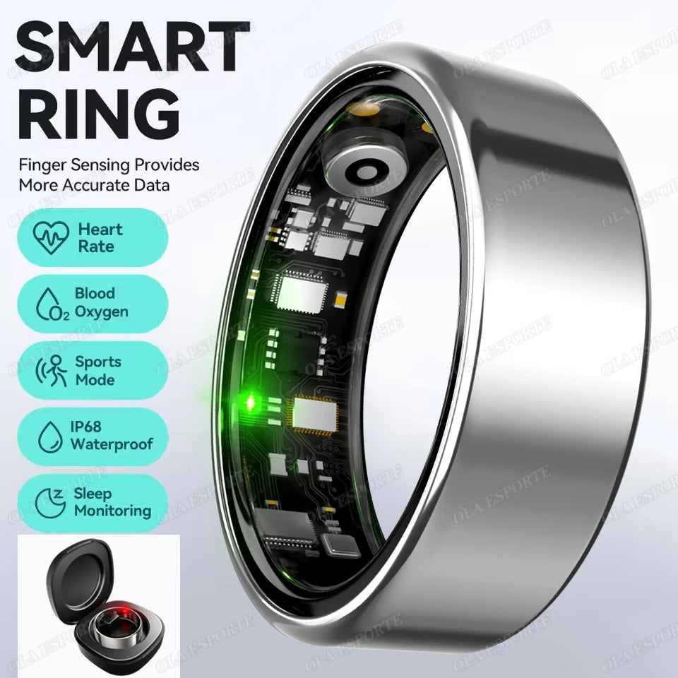 Smart Health Ring – Heart Rate, Sleep & Blood Oxygen Monitor