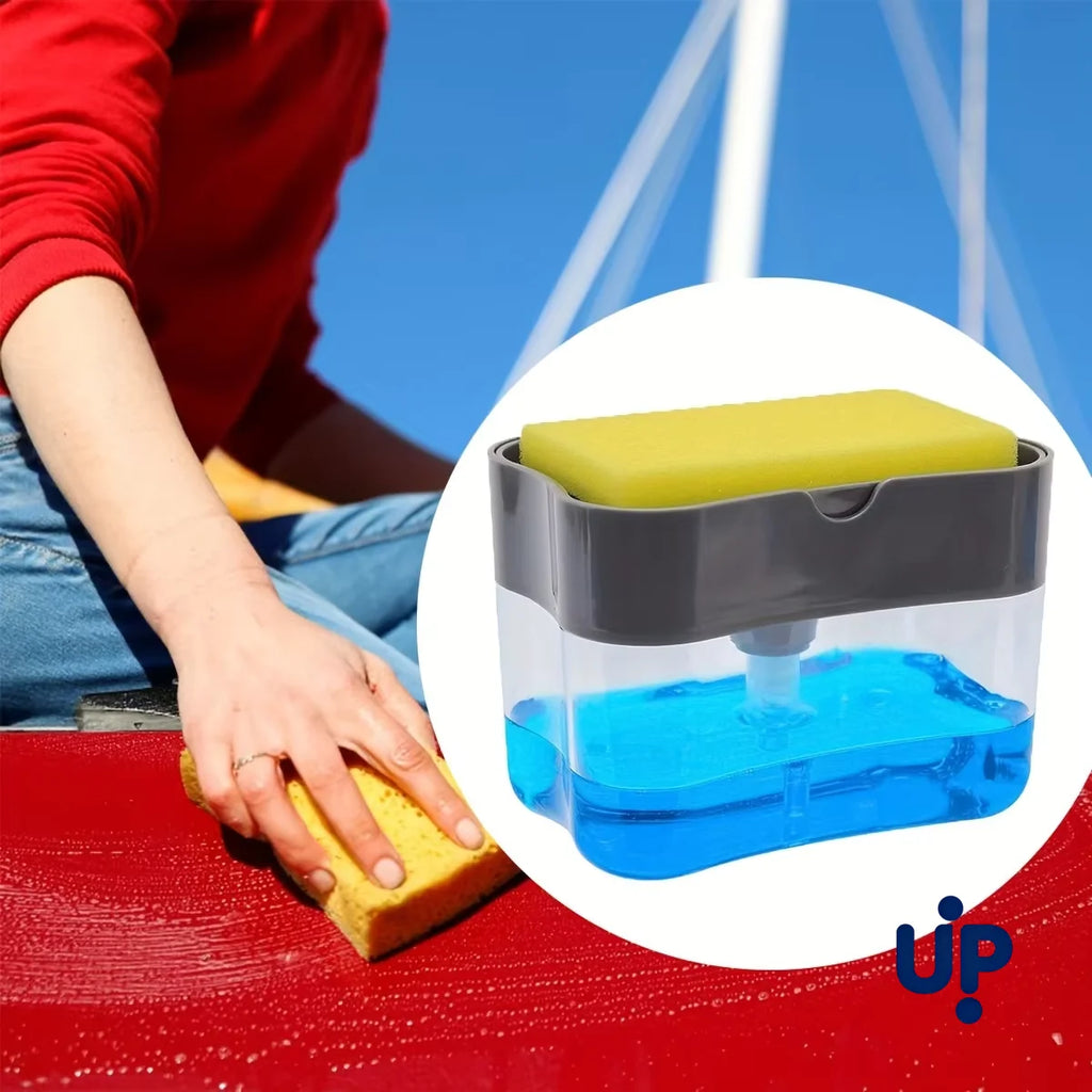 Soap Dispenser with Sponge Holder for Kitchen