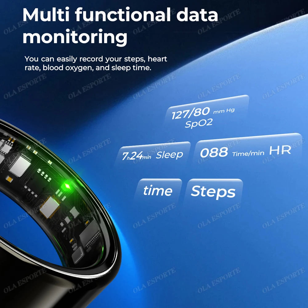 Smart Health Ring – Heart Rate, Sleep & Blood Oxygen Monitor